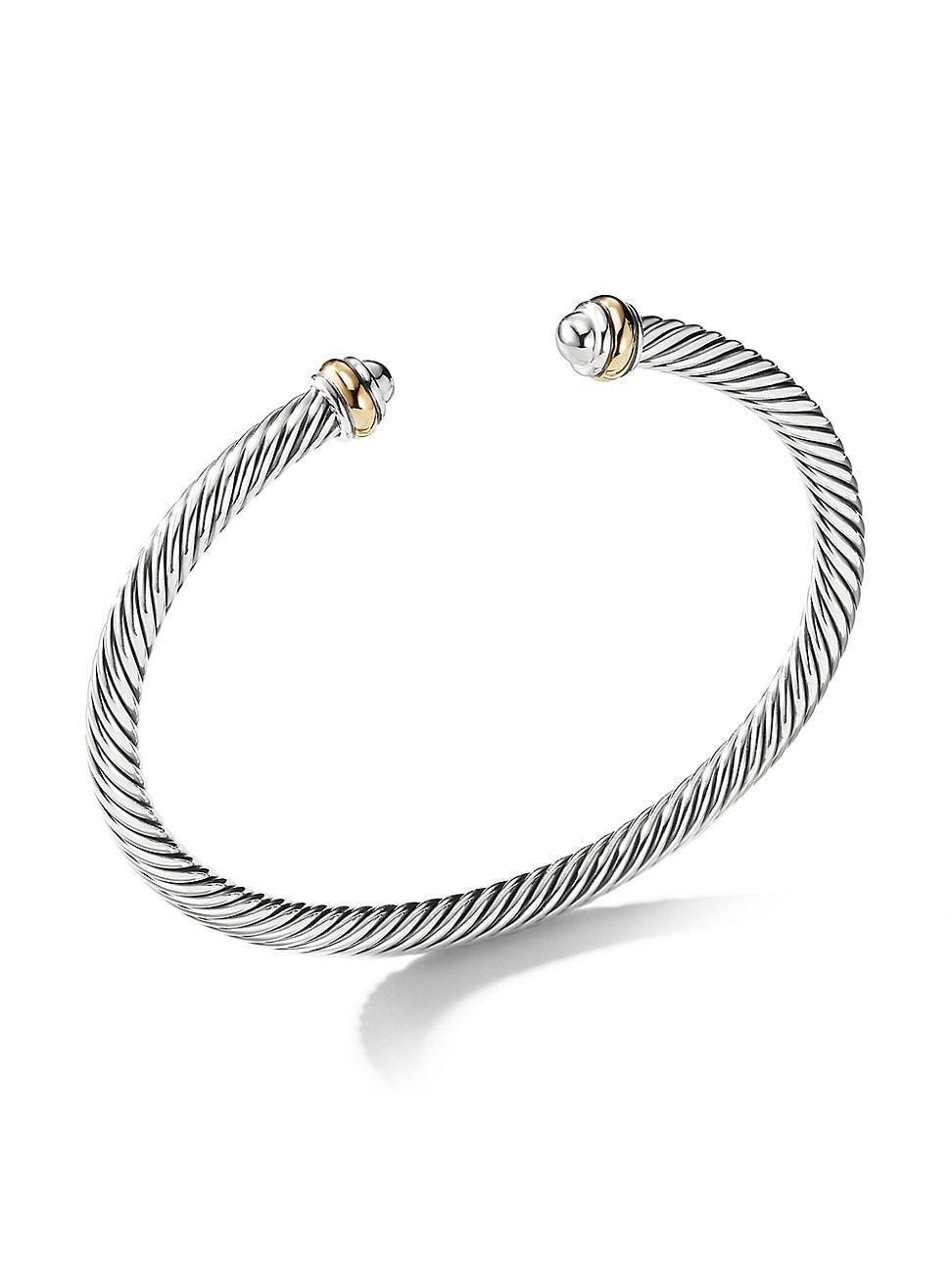 Womens Classic Cable Bracelet in Sterling Silver Product Image