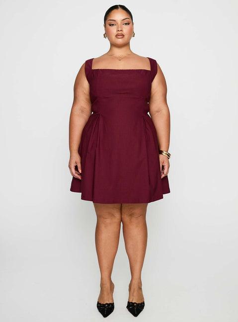 Xanthus Mini Dress Red Curve Product Image