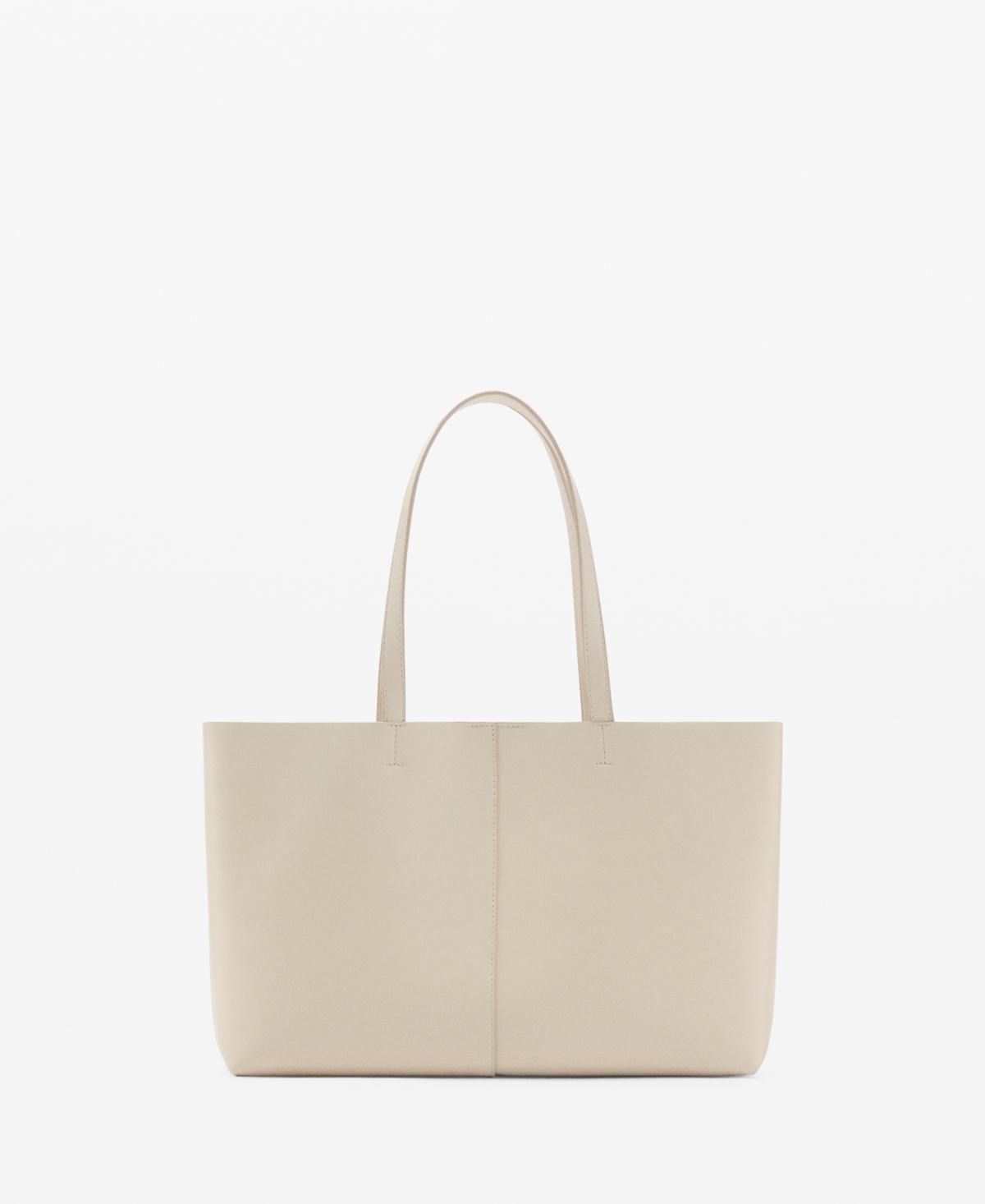 Leather-effect shopper bag - Women | MANGO USA Product Image