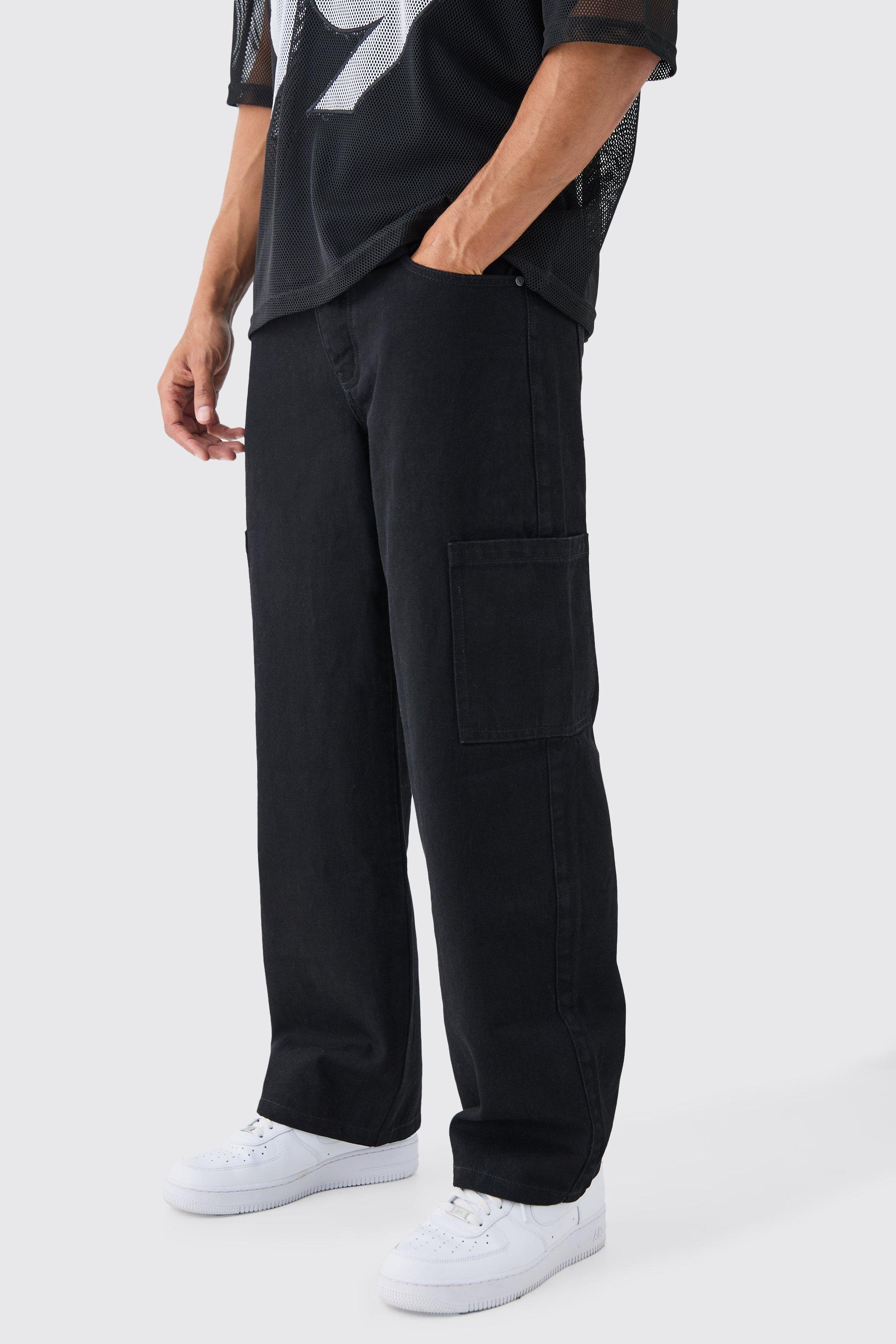 Baggy Rigid Cargo Jean | boohooMAN USA Product Image