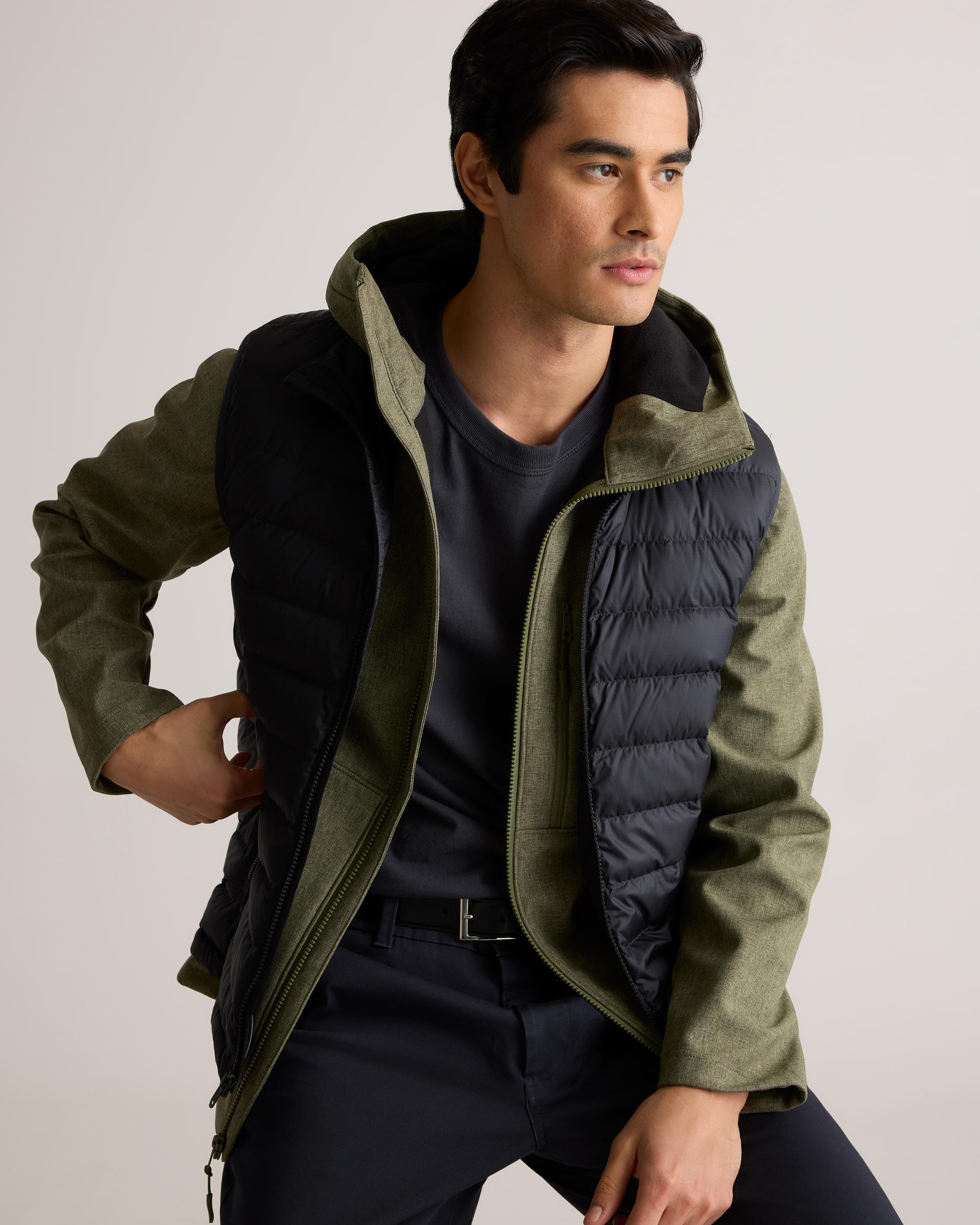 Quince | Men's Softshell Fleece-Lined Full-Zip Hooded Jacket Recycled Polyester Product Image