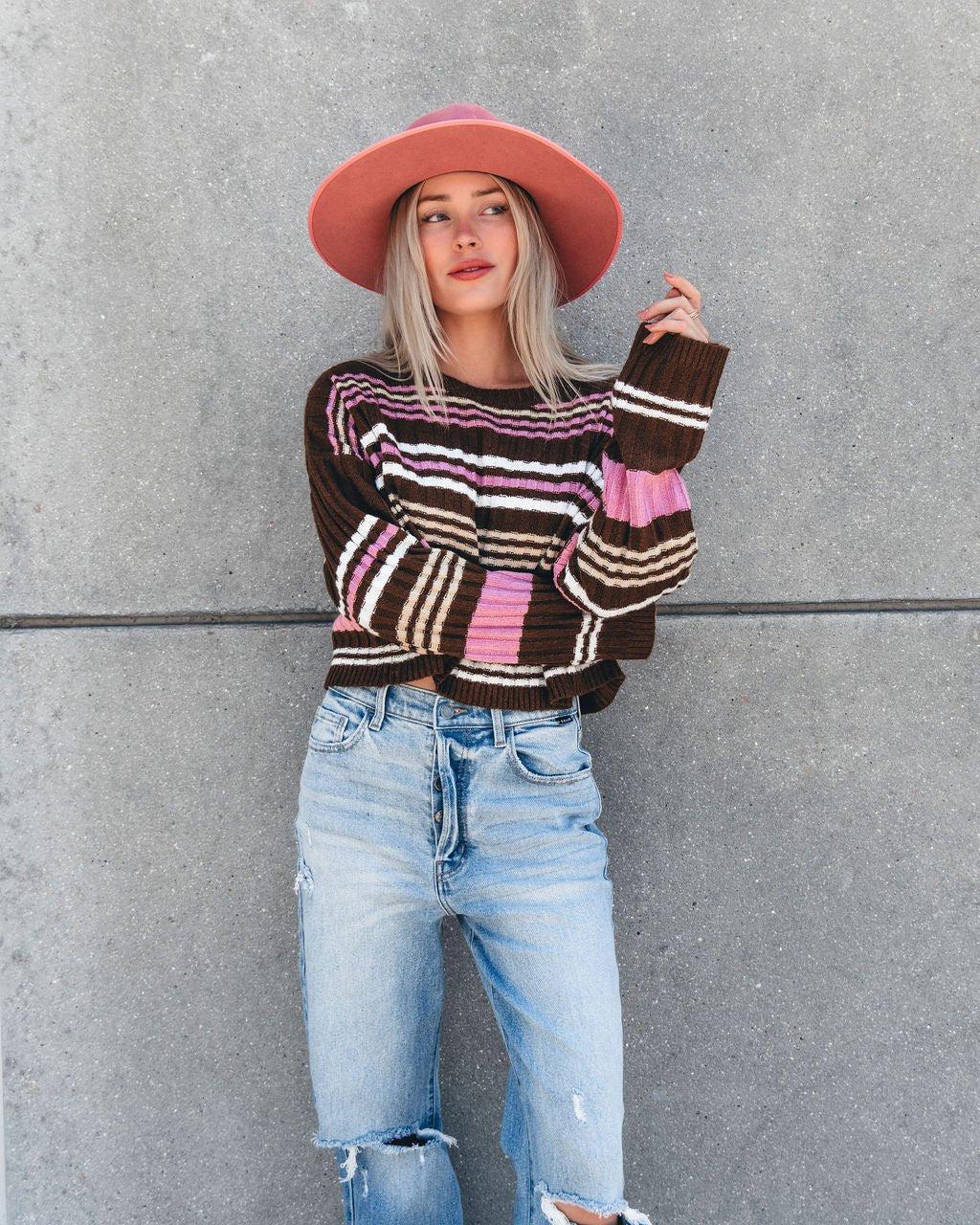 Daniella Multi Striped Sweater - FINAL SALE Product Image