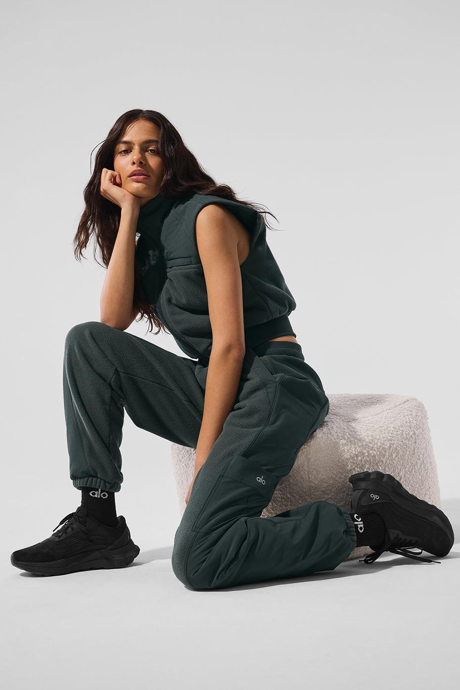 Polar Fleece Wintry Mix Pant - Charcoal Green Product Image