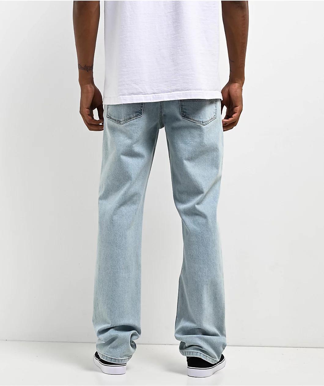 Freeworld Light Blue Denim Straight Fit Jeans Product Image