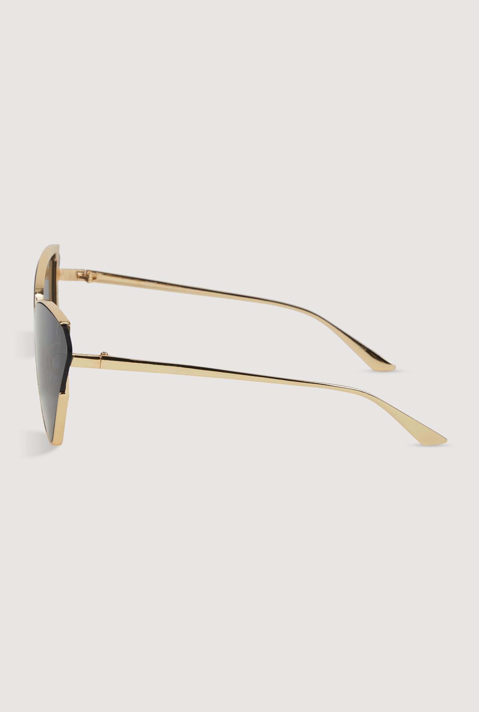 Metallic Frame Cat Eye Sunglasses Unisex Product Image