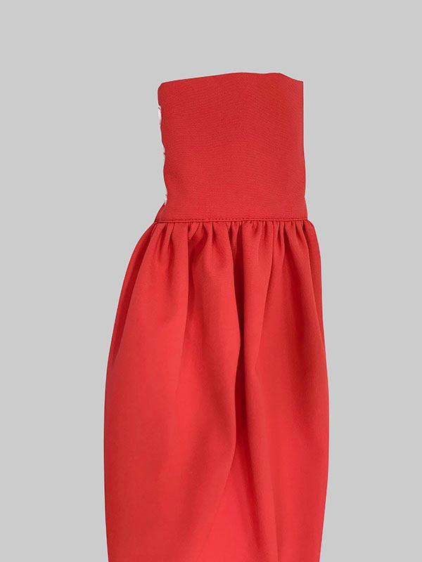 Long Sleeves Loose Buttoned Hollow Solid Color Split-Joint Round-Neck Maxi Dresses Product Image