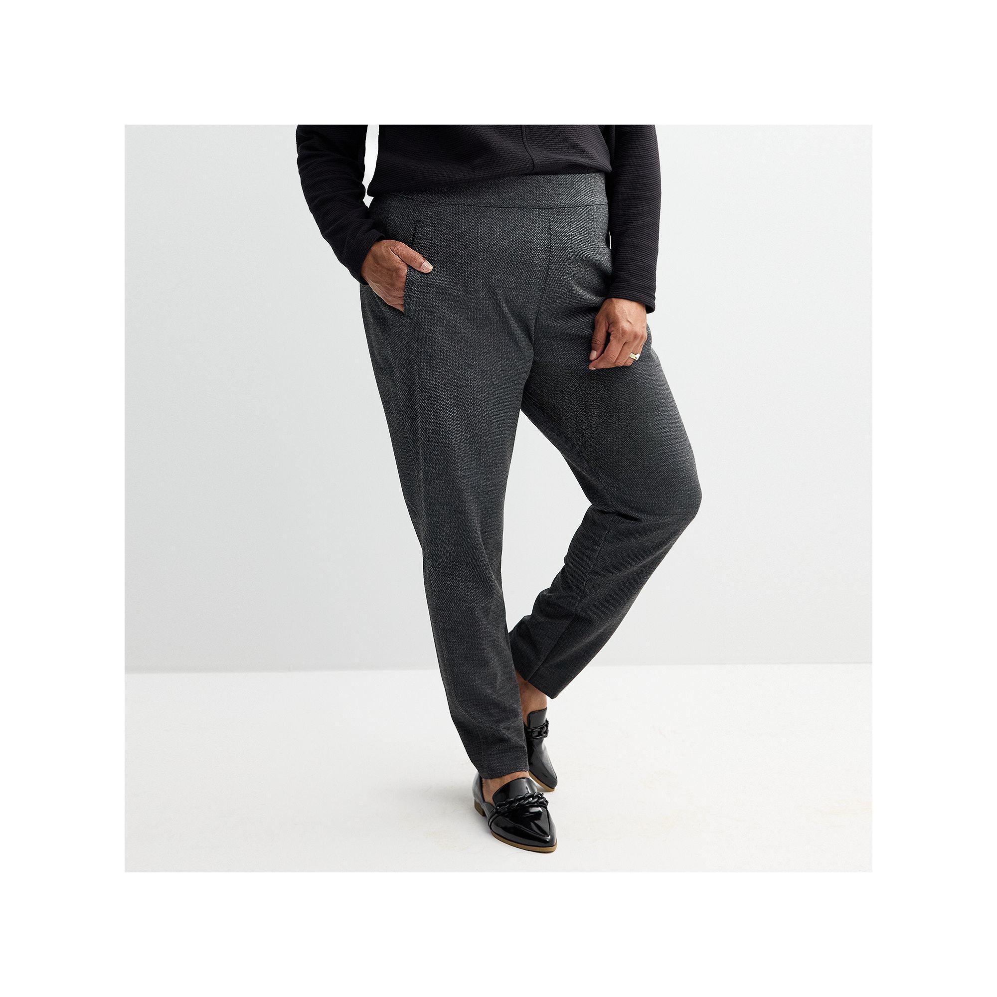 Plus Size Croft & Barrow® Ponte Classic Straight Pants, Women's, Size: 0X, Bw Texture Product Image