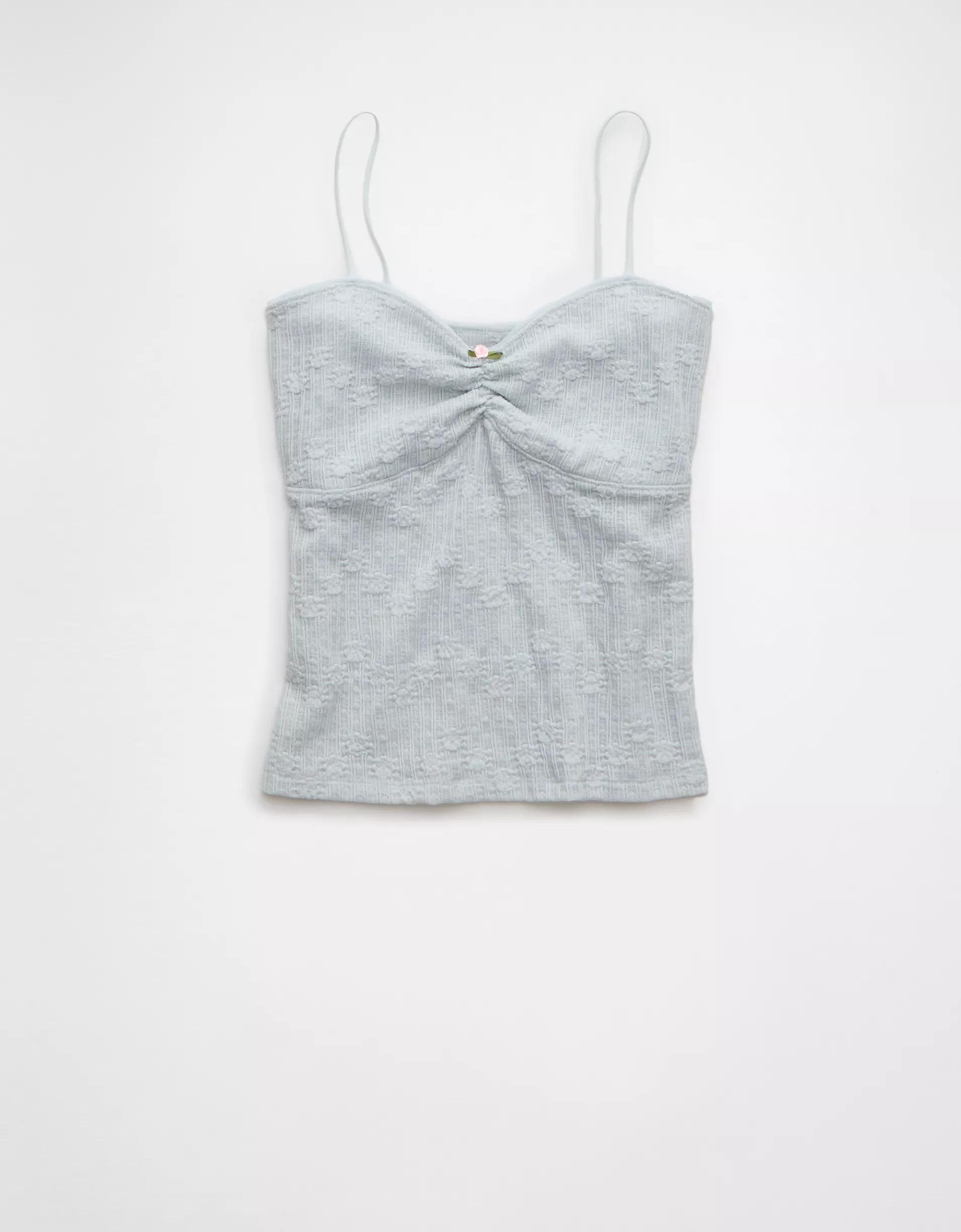 AE Cinched Lace Tank Top Product Image