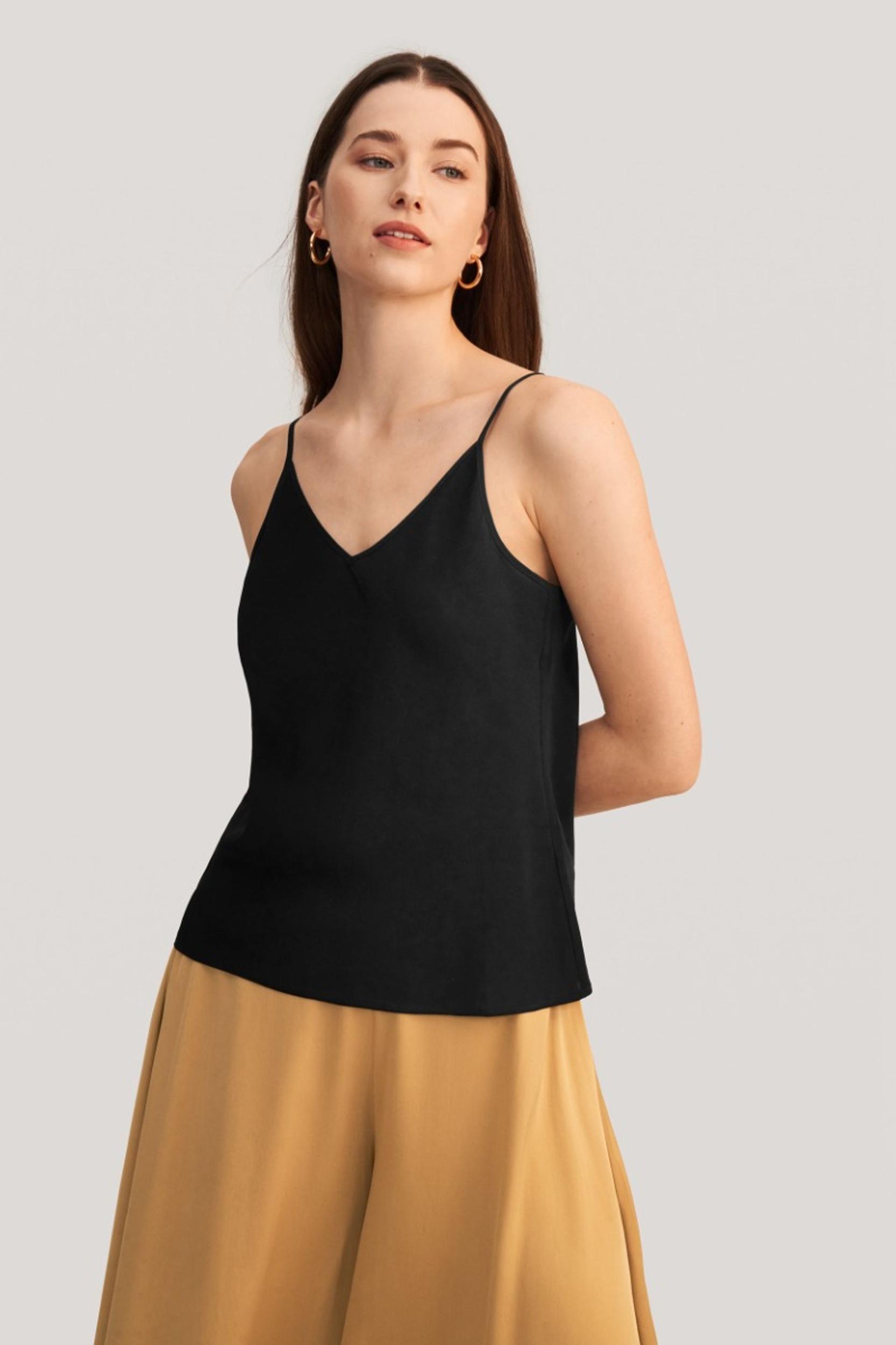 Gentle V Neck Silk Camisole Product Image