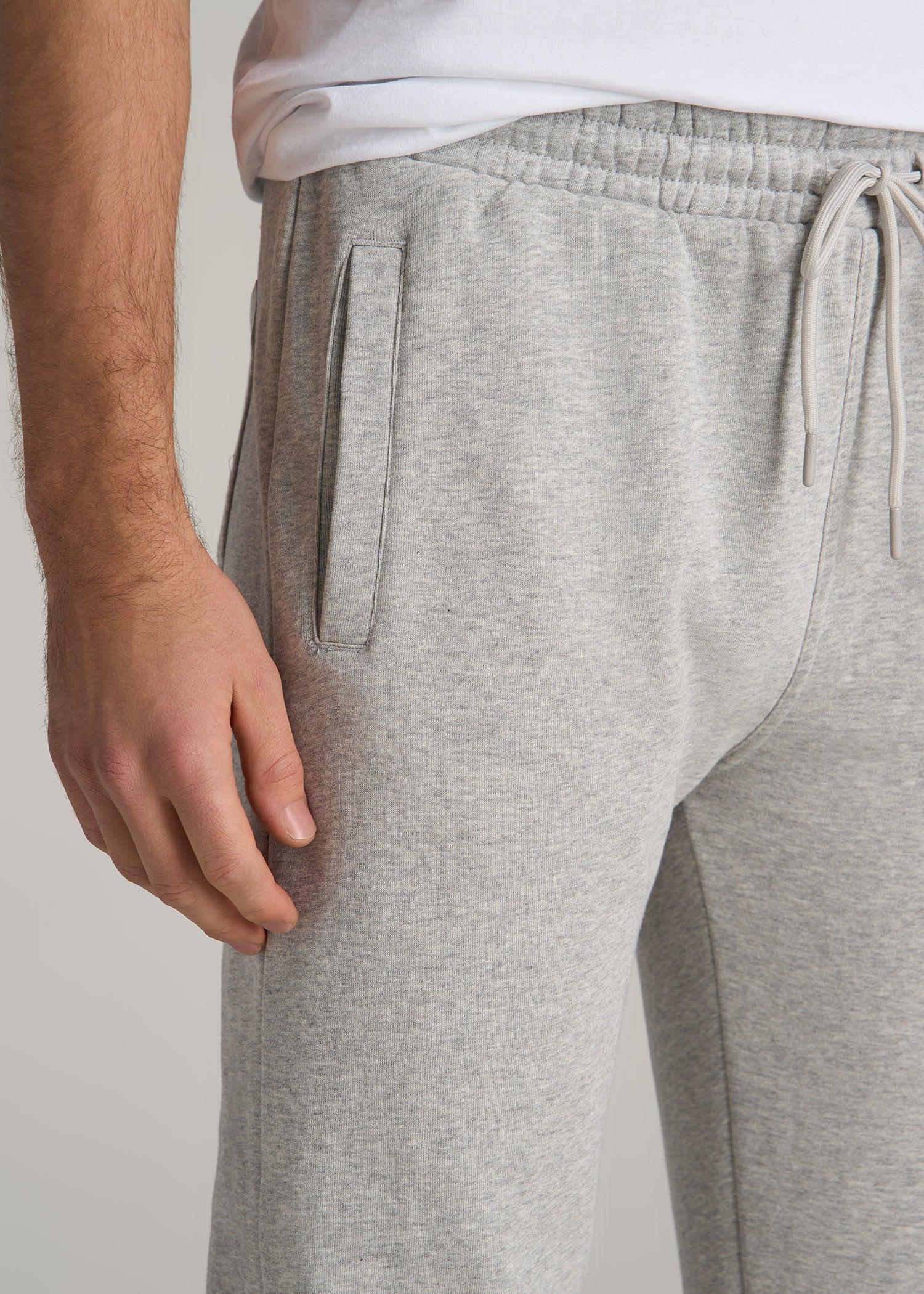 Wearever Fleece Elastic-Bottom Sweatpants for Tall Men in Grey Mix Male Product Image