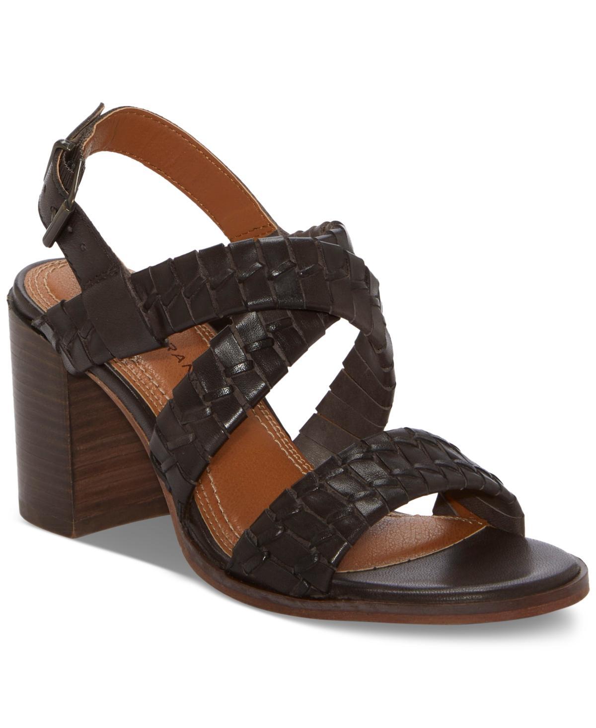 Lucky Brand Womens Dabene Woven Strappy Slingback Block-Heel Sandals Product Image