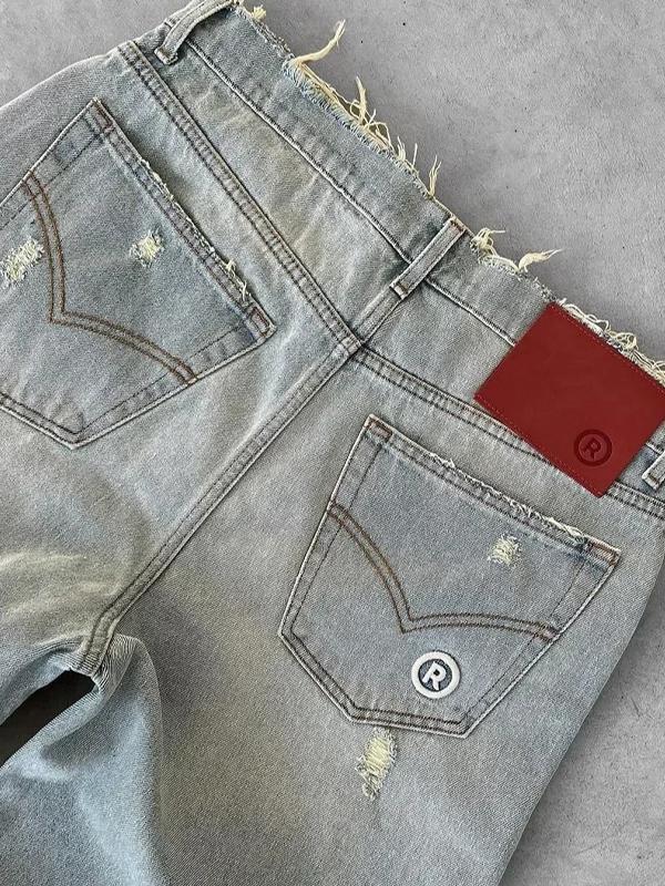 Washed Aged Boyfriend Jeans Product Image