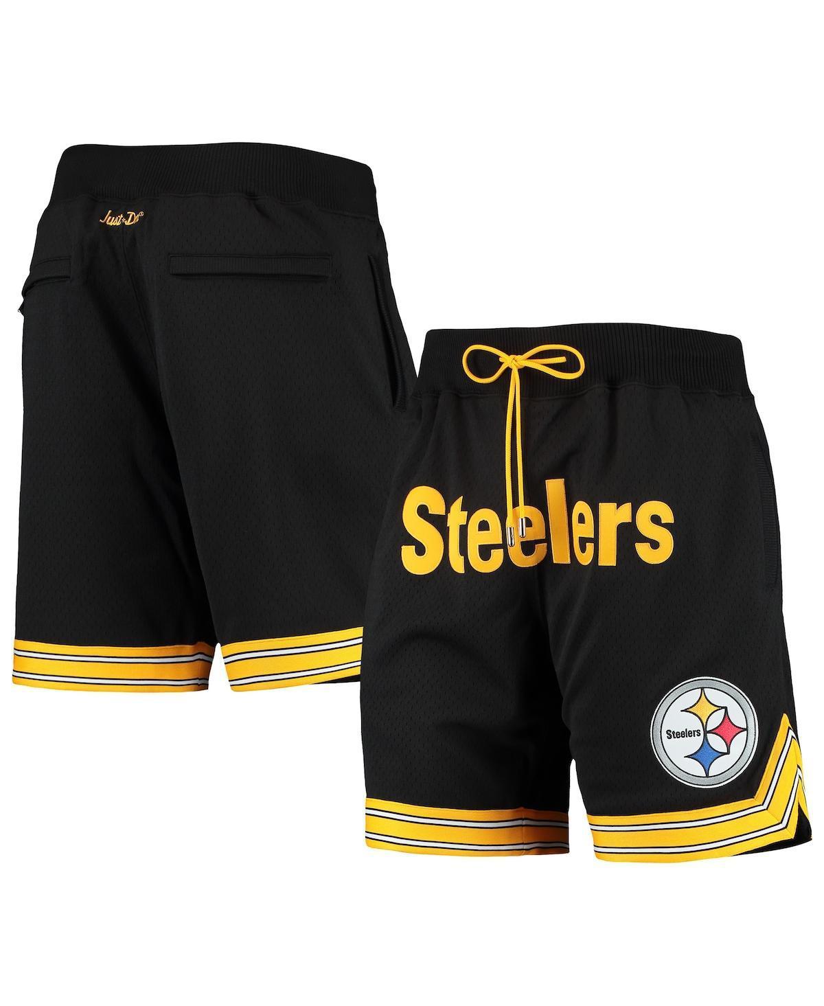 Mens Mitchell & Ness Pittsburgh Steelers Just Don Gold Rush Shorts Product Image