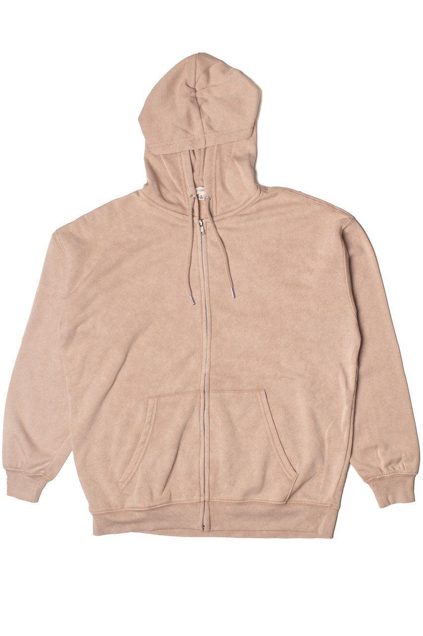 Stone Wash Oversized Zip Up Hoodie Product Image