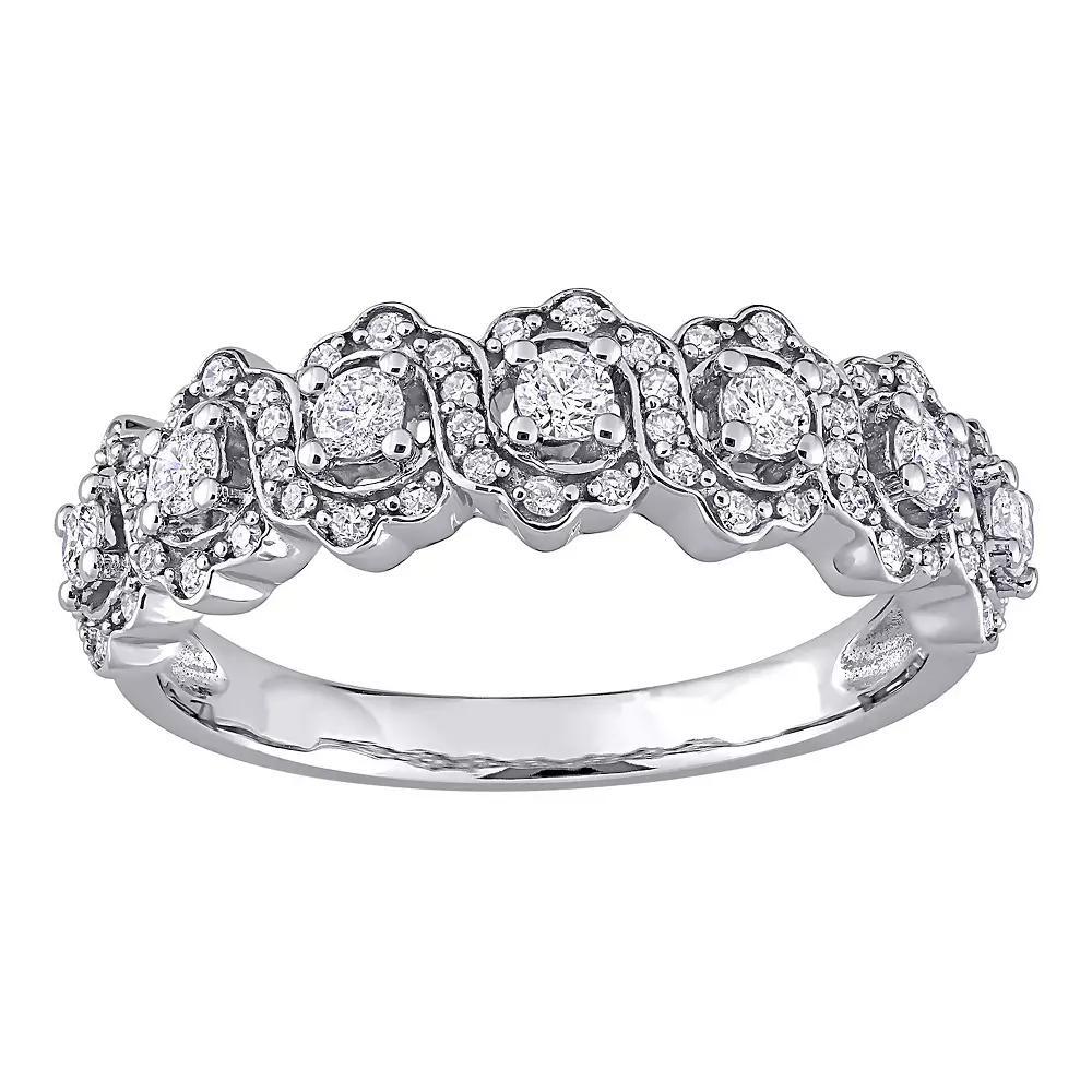 Stella Grace 10k White Gold 1/2 Carat T.W. Diamond Ring, Women's, Size: 5.50, 10k Gold Product Image