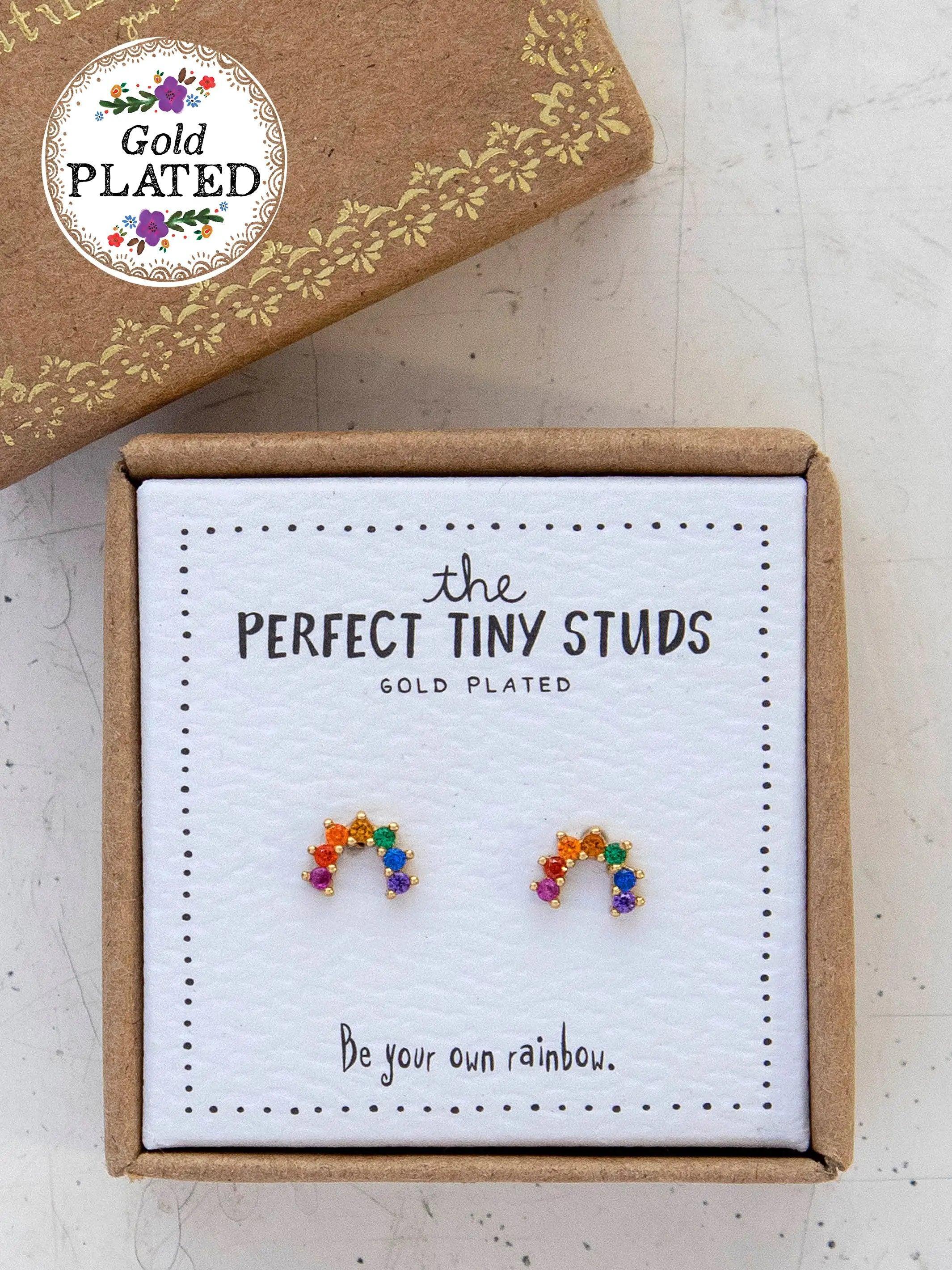 Perfect Tiny Stud Earrings - Rainbow Product Image