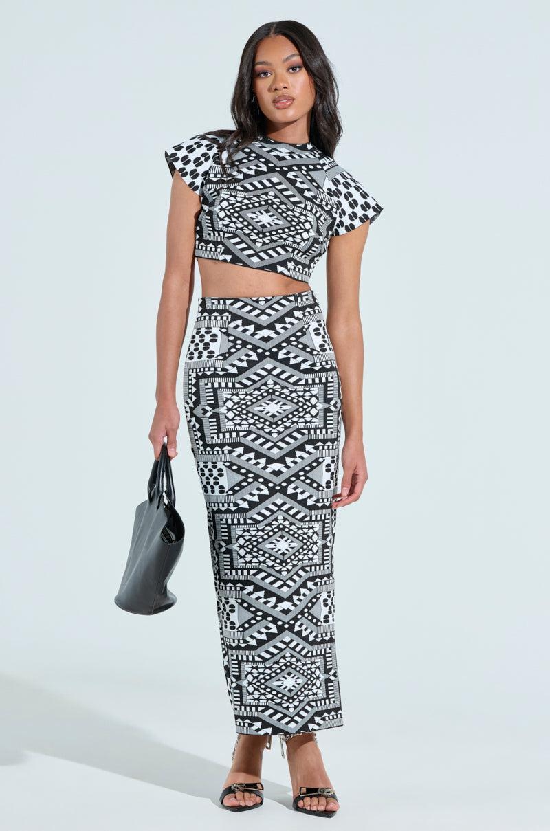 VACA MODE ABSTRACT MAXI SKIRT Product Image