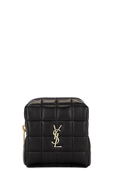 Saint Laurent Mini Square Pouch in Black Product Image