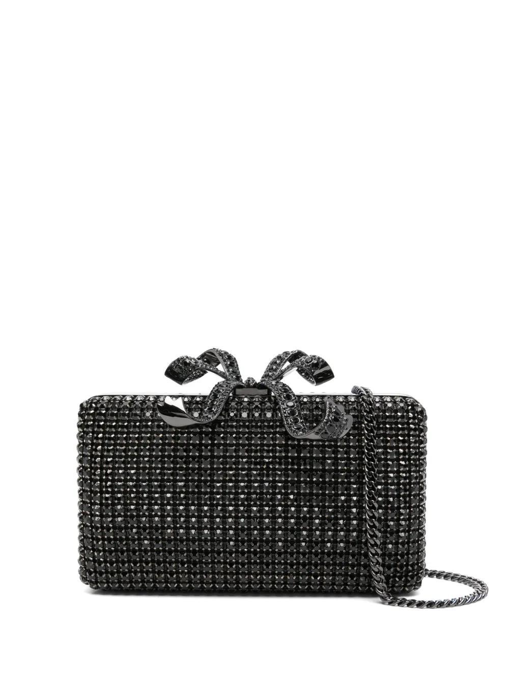 SELF-PORTRAIT Crystal Box Clutch Bag In Black Product Image