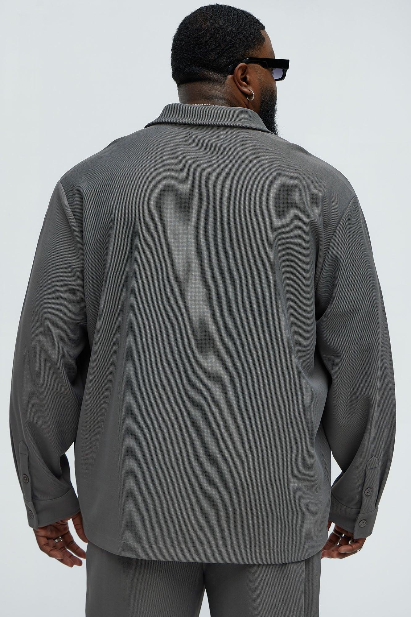 Turner Pocket Button Up Shirt - Grey Product Image