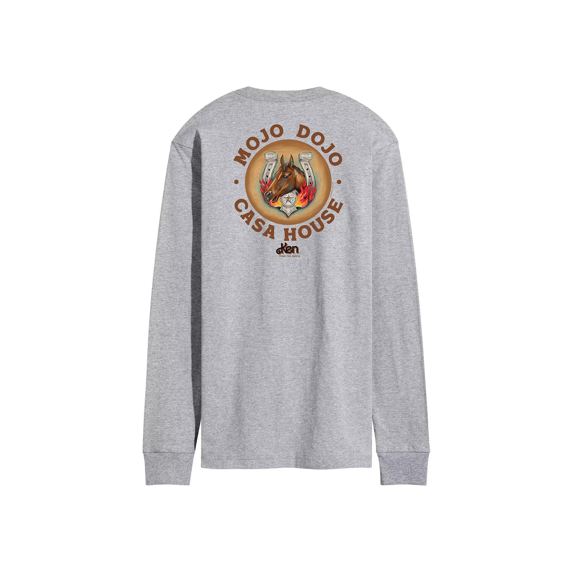 Men's Barbie™ The Movie Mojo Dojo Casa House Long Sleeve Graphic Tee, Size: Medium, Grey Gray Product Image