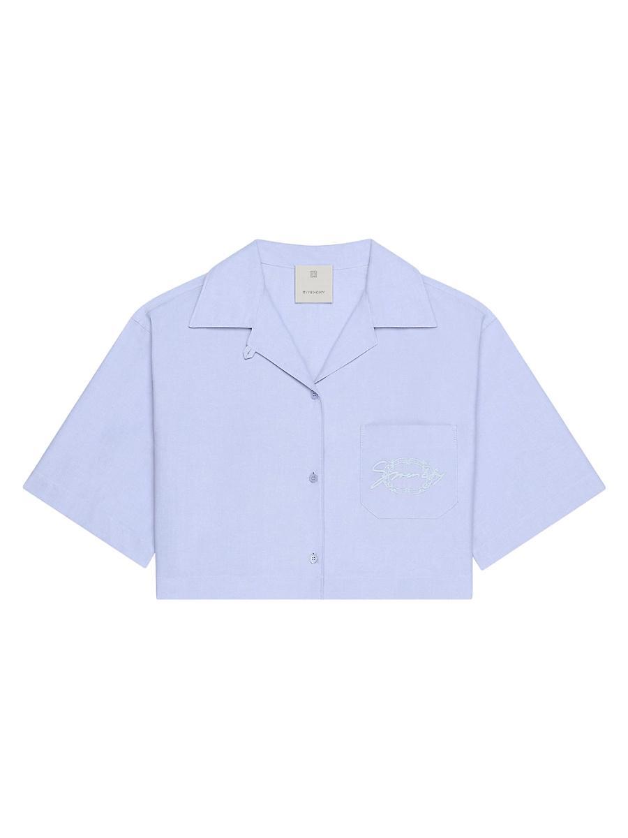 Womens Cropped Shirt in Cotton Product Image