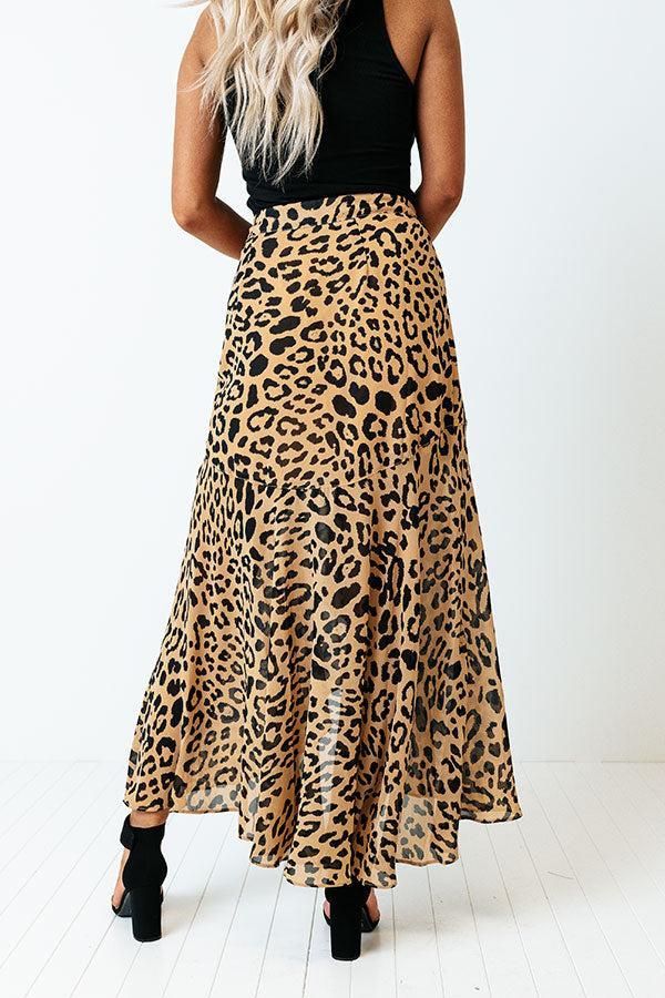 Only Sunshine Leopard Skirt In Iced Mocha Product Image
