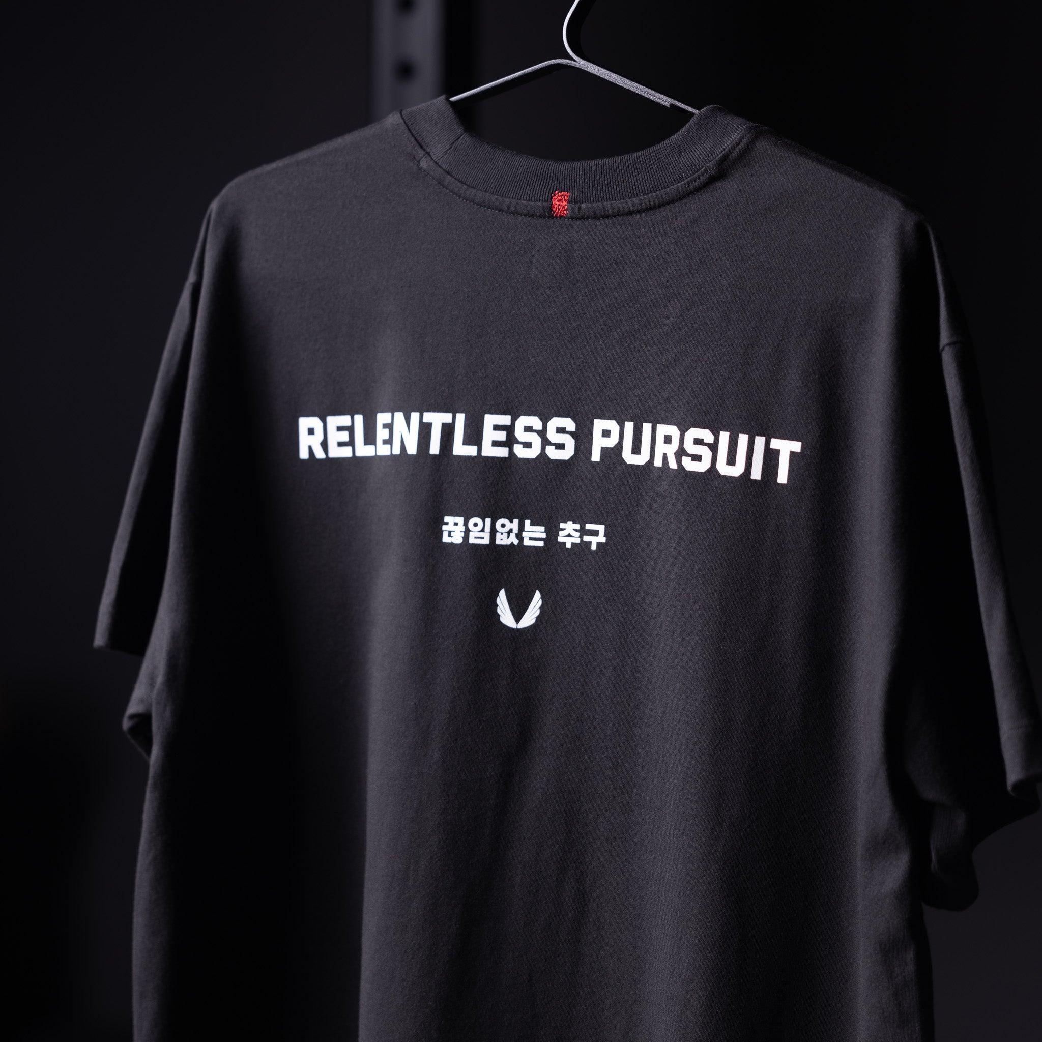 0797. Tech Essential™ Relaxed Tee - Black "RP Wings Stack" Product Image