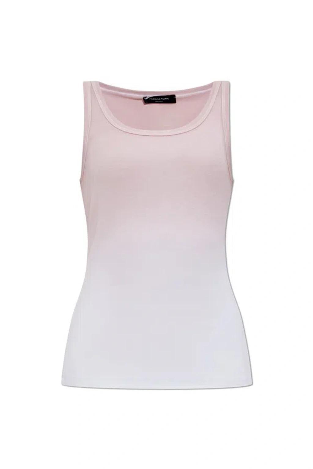 FABIANA FILIPPI Gradient Effet Ribbed Tank Top In Pink Product Image