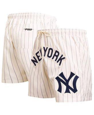 Pro Standard Mens Cream New York Yankees Pinstripe Retro Classic Woven Shorts Product Image