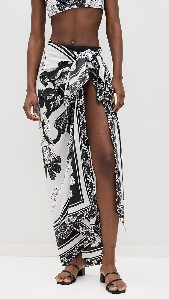 FARM Rio Flower Leopards Panneaux Sarong | Shopbop Product Image