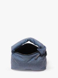 JWA PUFFY CORNER BAG - VELVET TOP HANDLE BAG in blue | JW Anderson US  Product Image