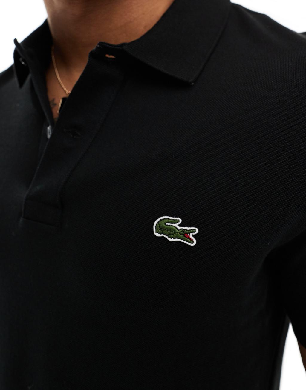 Lacoste slim fit pique polo in white Product Image