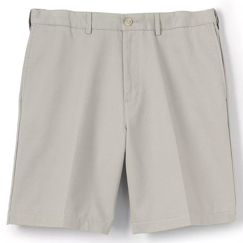 Men's Lands' End Comfort-Waist Classic-Fit 9-inch No-Iron Chino Shorts, Size: 37, Light Grey Product Image