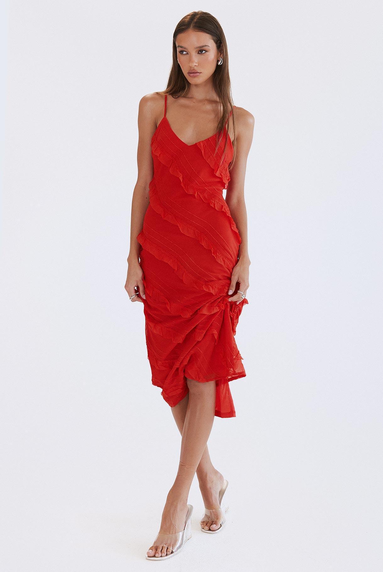 Lars Maxi Dress Red Product Image
