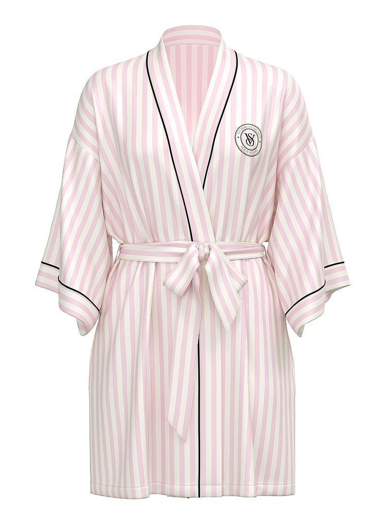 Satin Short Piped Robe Product Image