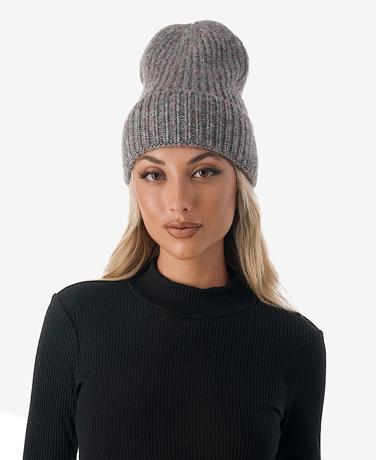 Marcus Adler Womens Stretch Ribbed Knit Cuff Beanie Product Image