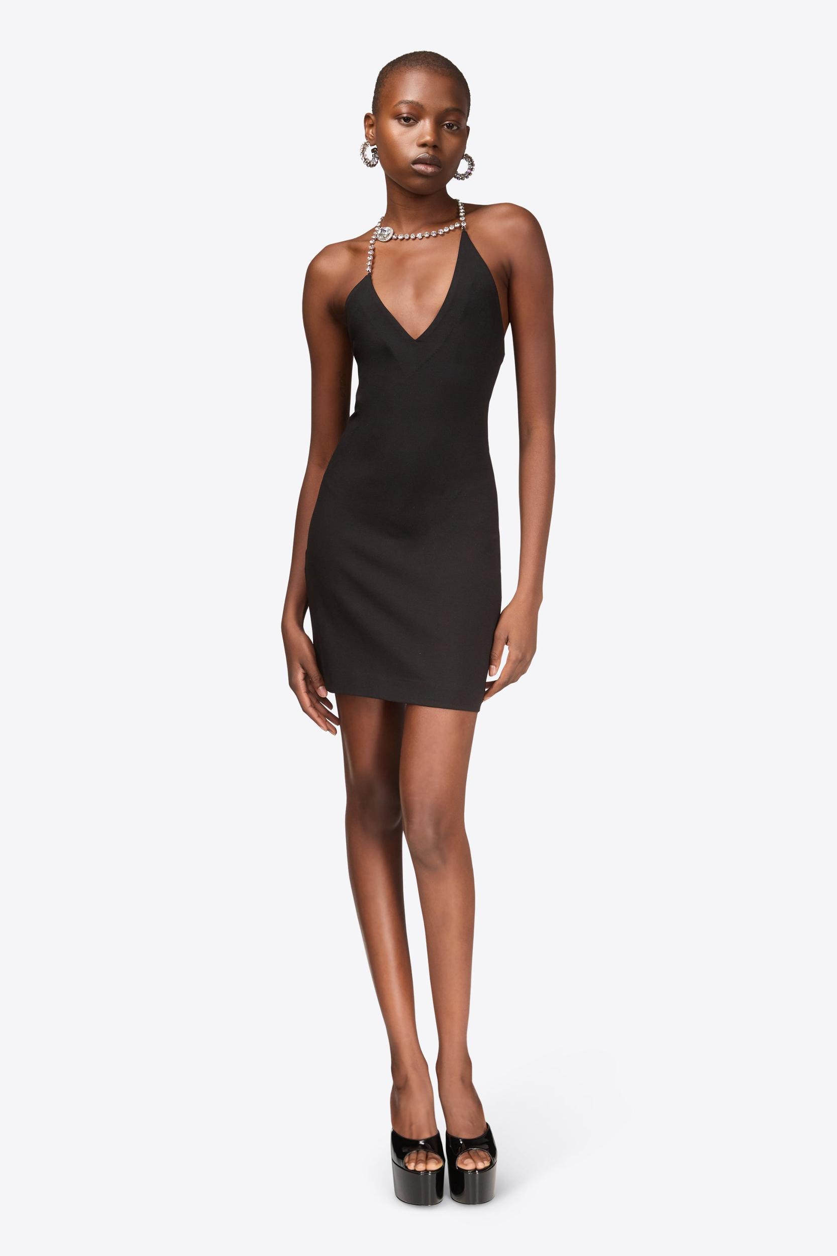 Crystal Halter Mini Dress Product Image