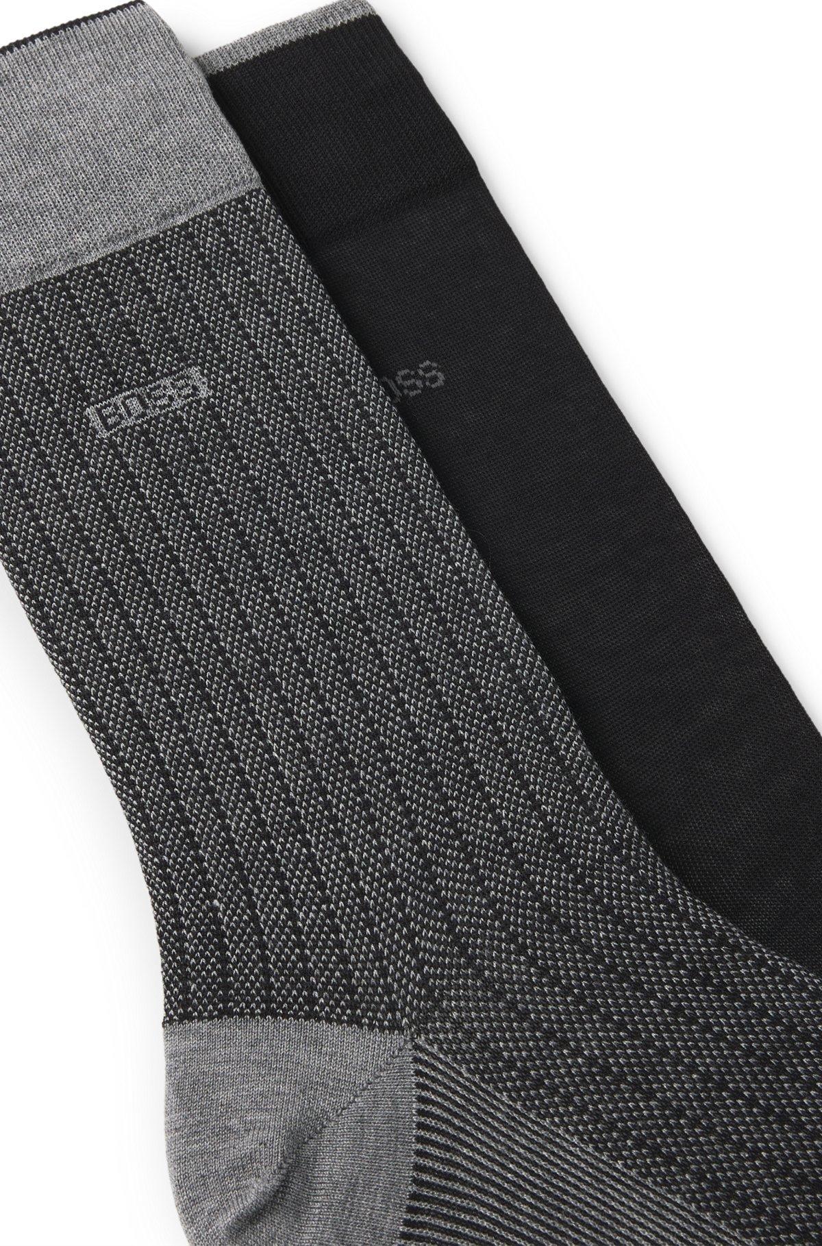 Two-pack of mercerised-cotton socks in a regular length Product Image