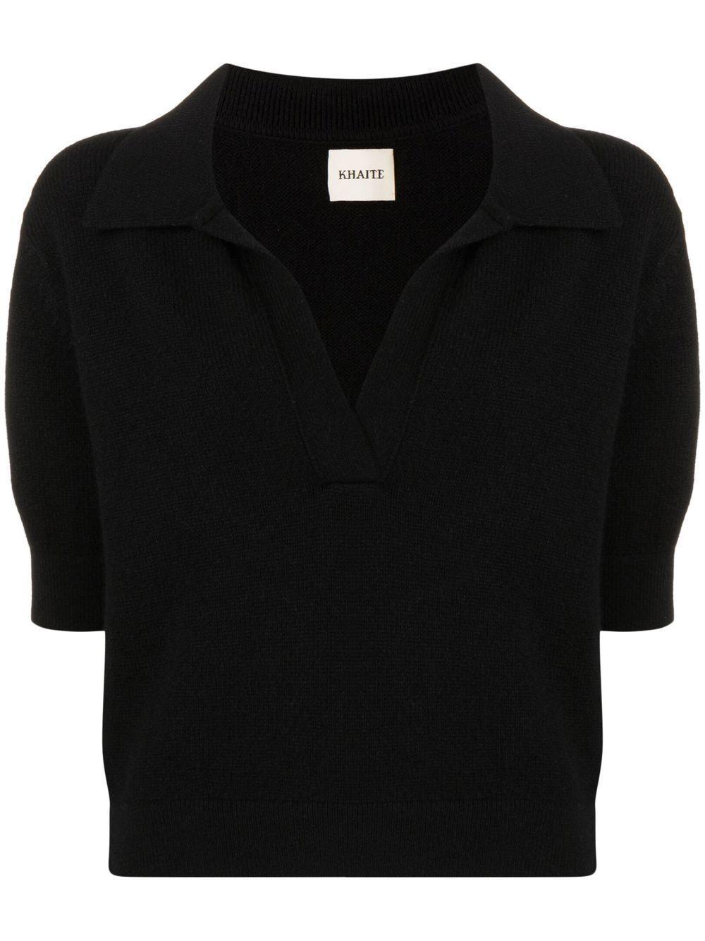 KHAITE Shrunken Jo Cashmere Sweater In Black Product Image