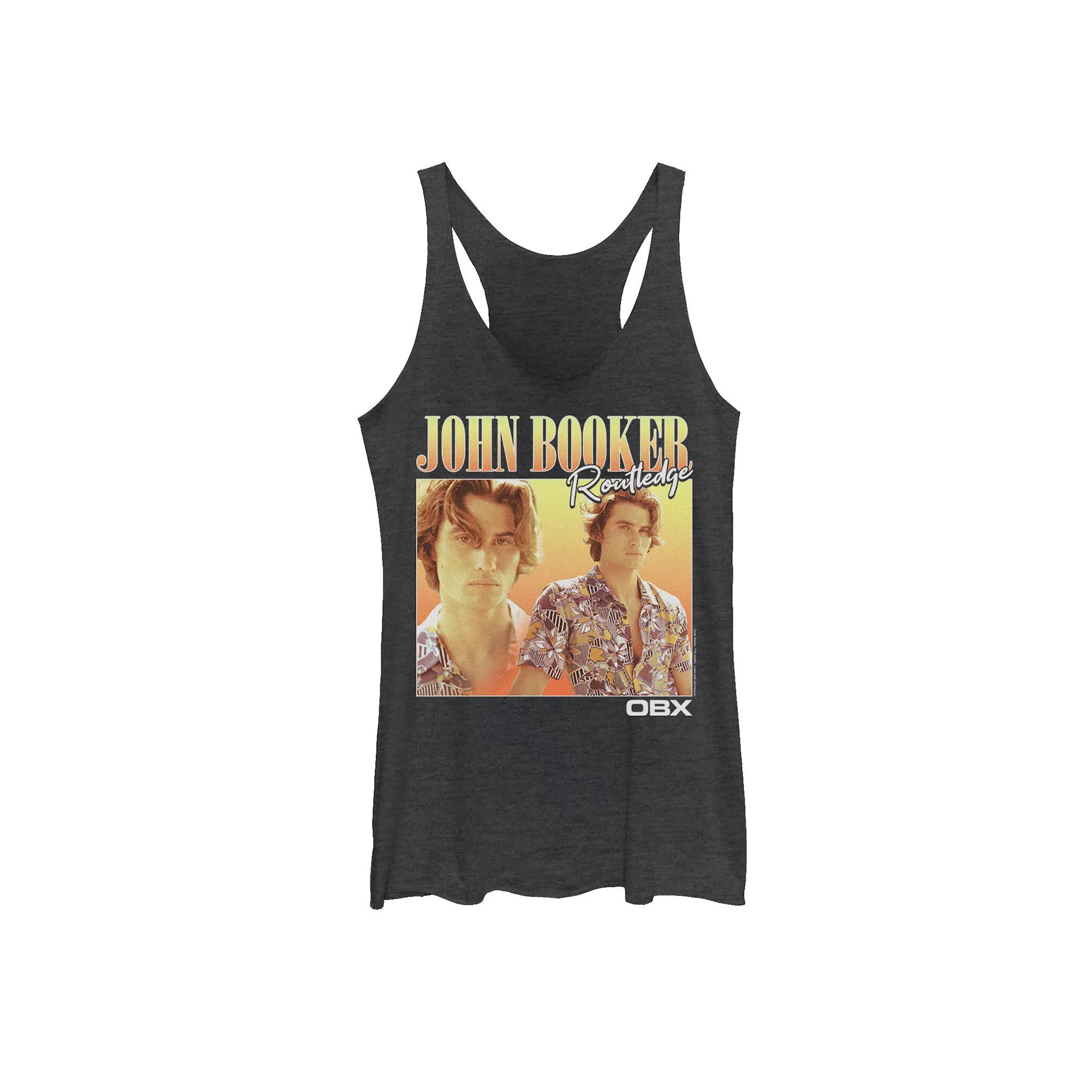 Juniors' Outer Banks John Booker Routledge Portrait Graphic Tank Top, Girl's, Size: Medium, Black Grey Product Image