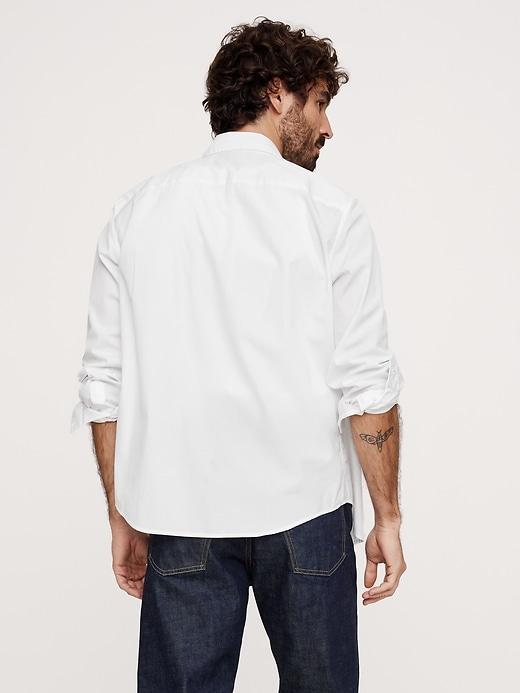 Standard-Fit Washed Cotton Poplin Shirt Product Image