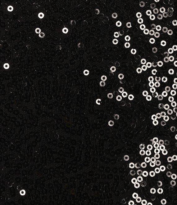 Mac Duggal Sequin Ruffle One Shoulder Sleeveless Gown Product Image