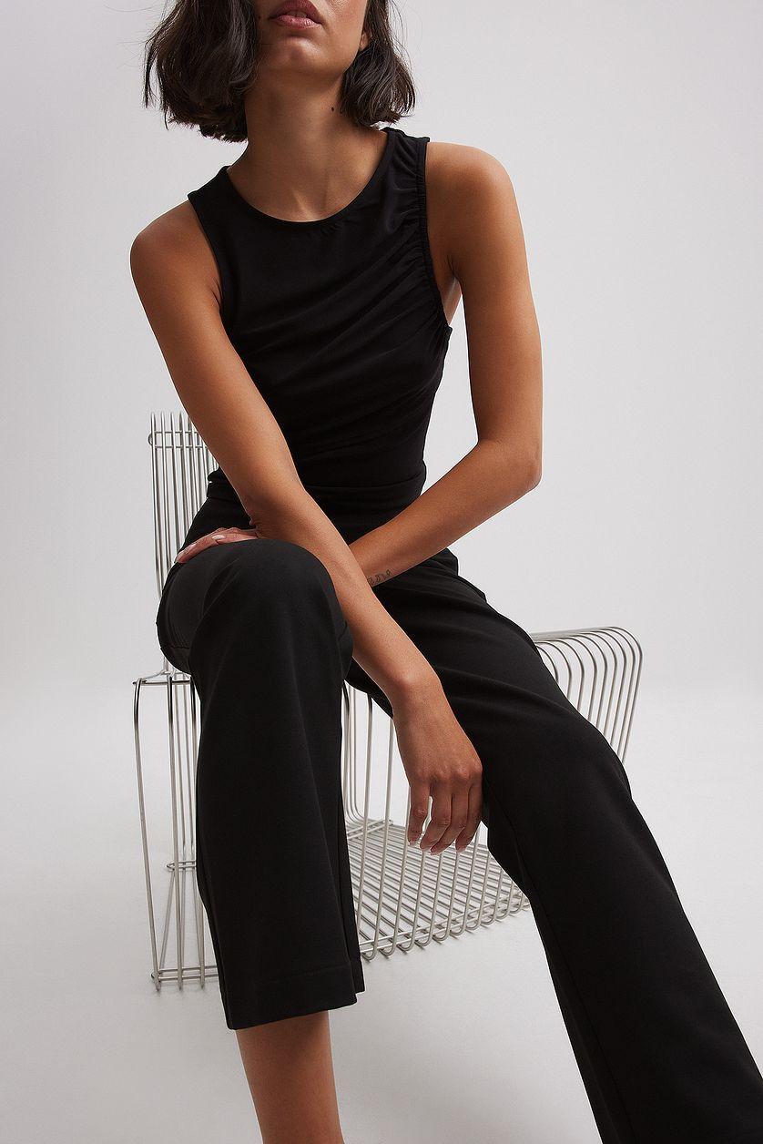 High Waist Kick Flared Pants Product Image