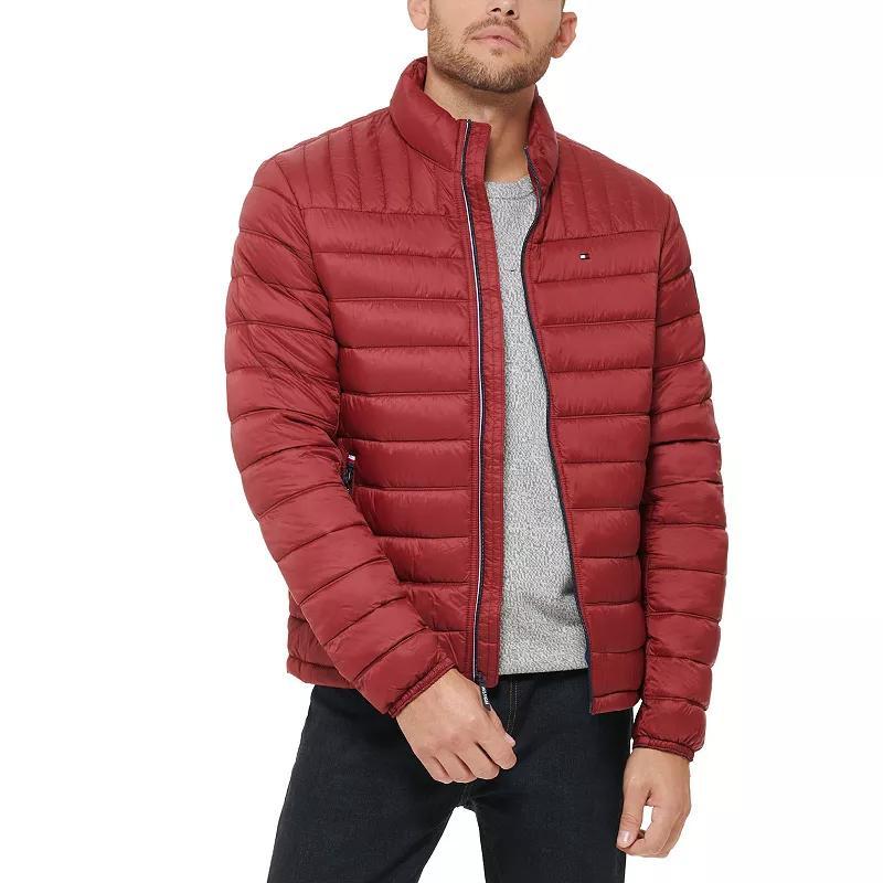 Men's Tommy Hilfiger Packable Puffer Jacket, Size: Small, Red Product Image