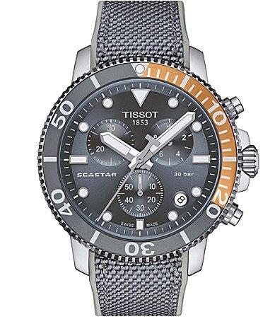 Tissot Mens Seastar 1000 Quartz Chronograph Grey Strap Watch Product Image