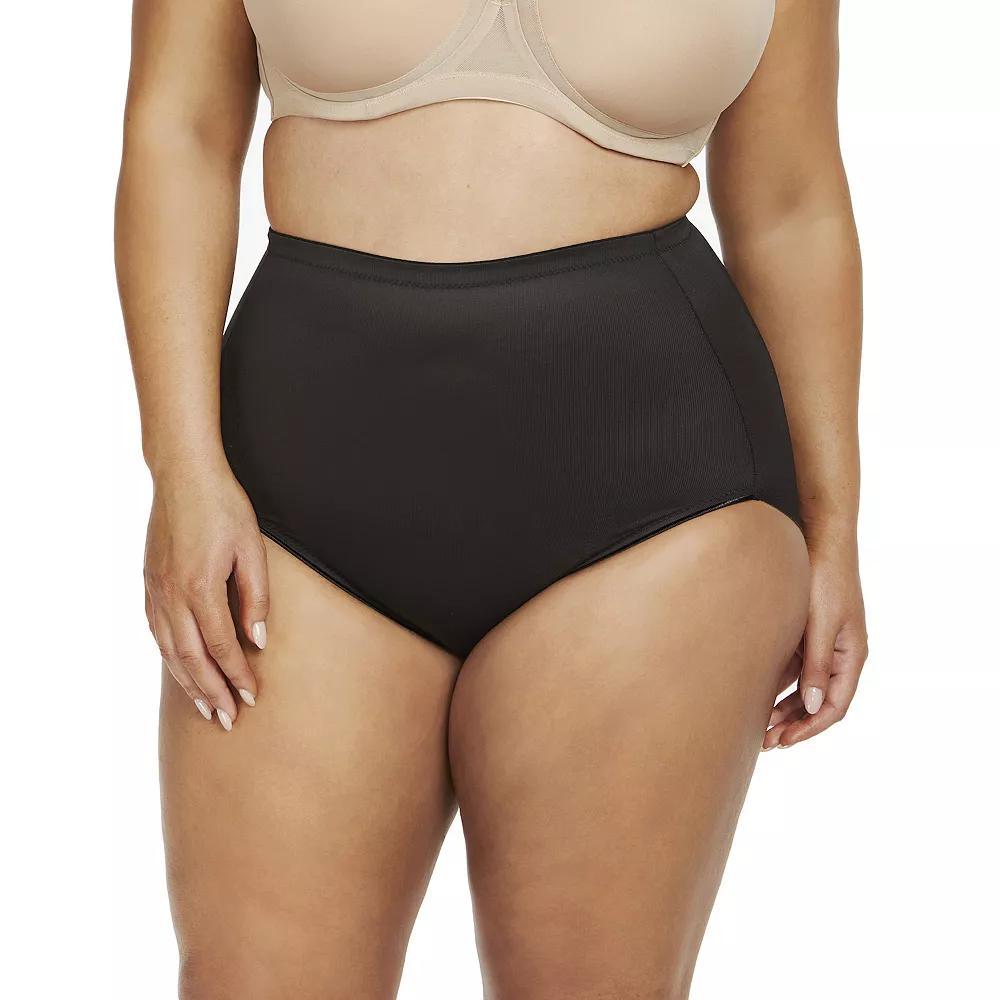 Plus Size Naomi & Nicole® Firm Control Shapewear Unbelievable Comfort® Brief 7784, Women's, Size: 2XL, Black Product Image