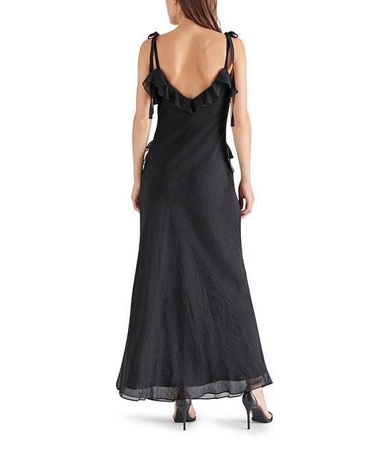 Steve Madden Adalina V-Neck Sleeveless Ruffle Maxi Dress Product Image