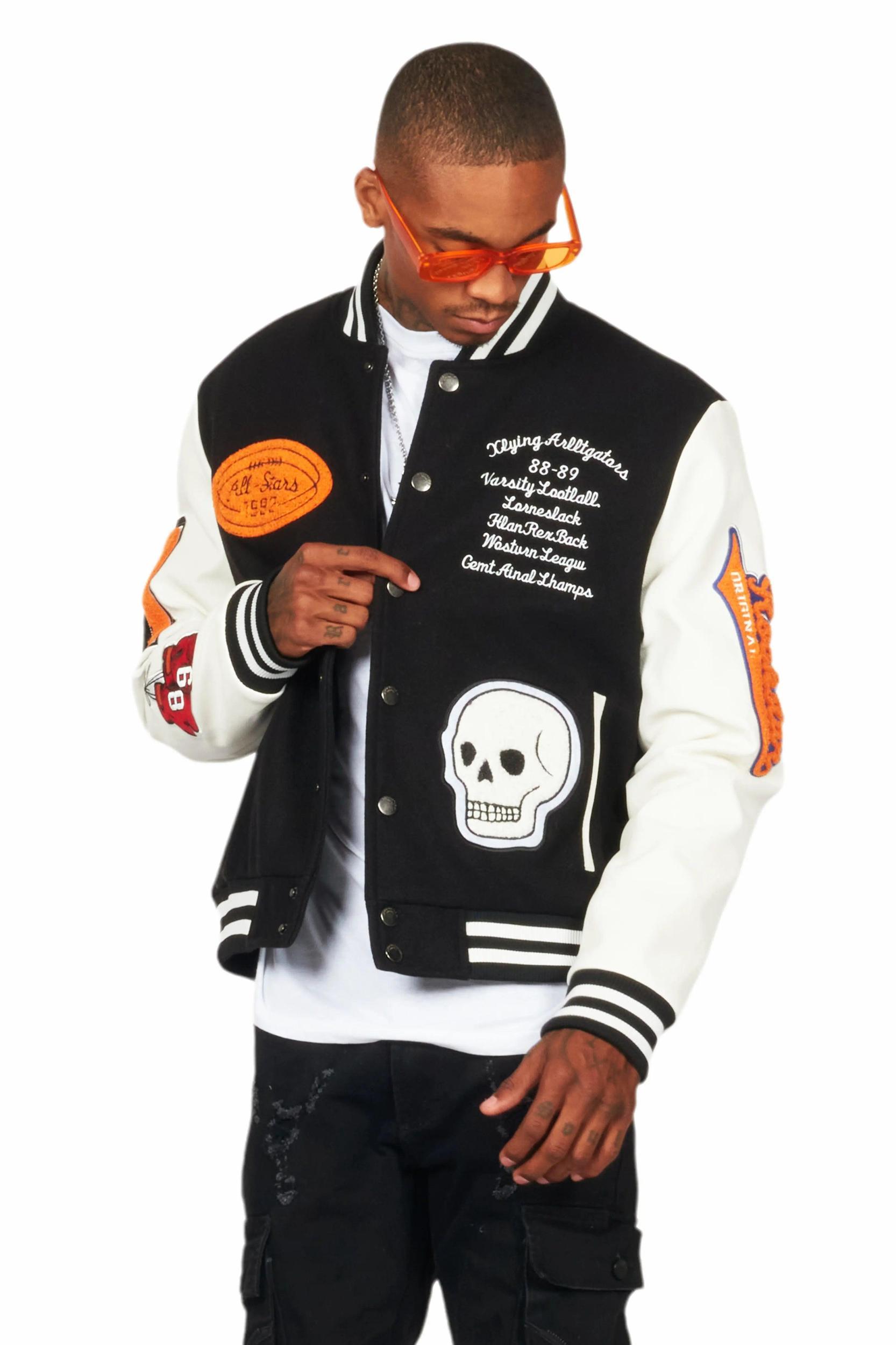 Eisen Black Varsity Jacket Male Product Image