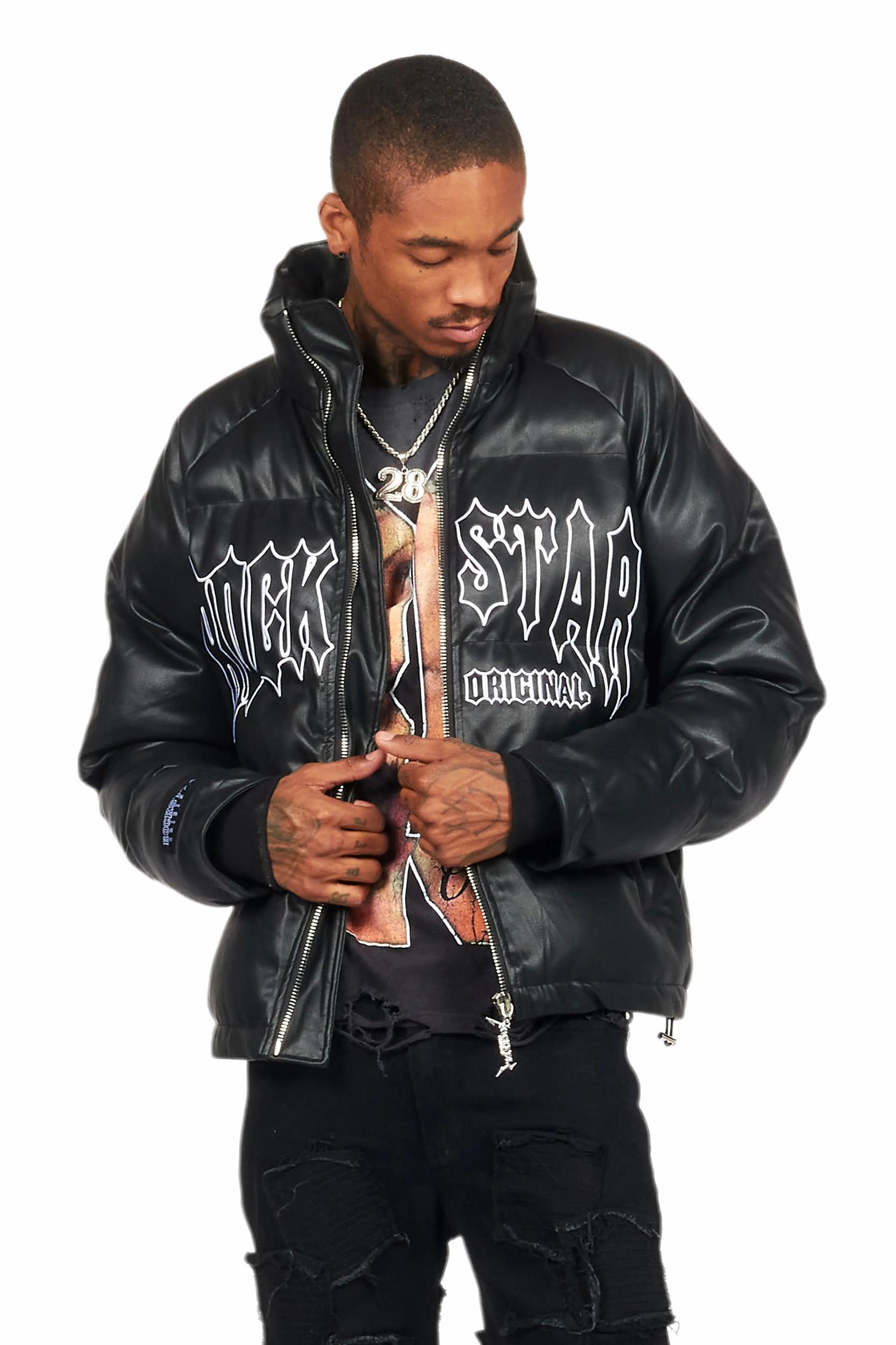 Ravi Black Puffer Jacket Male Product Image